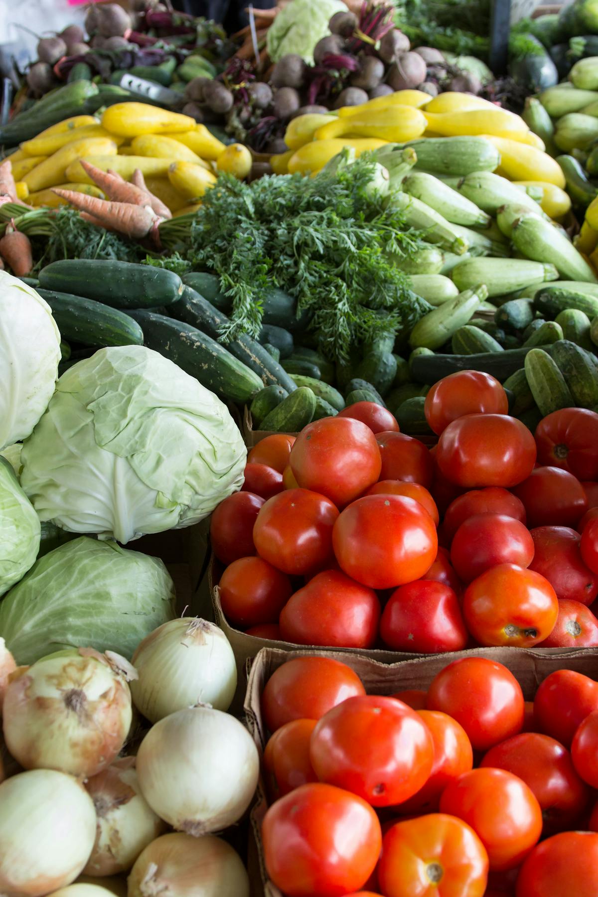 Fresh produce at market stall
